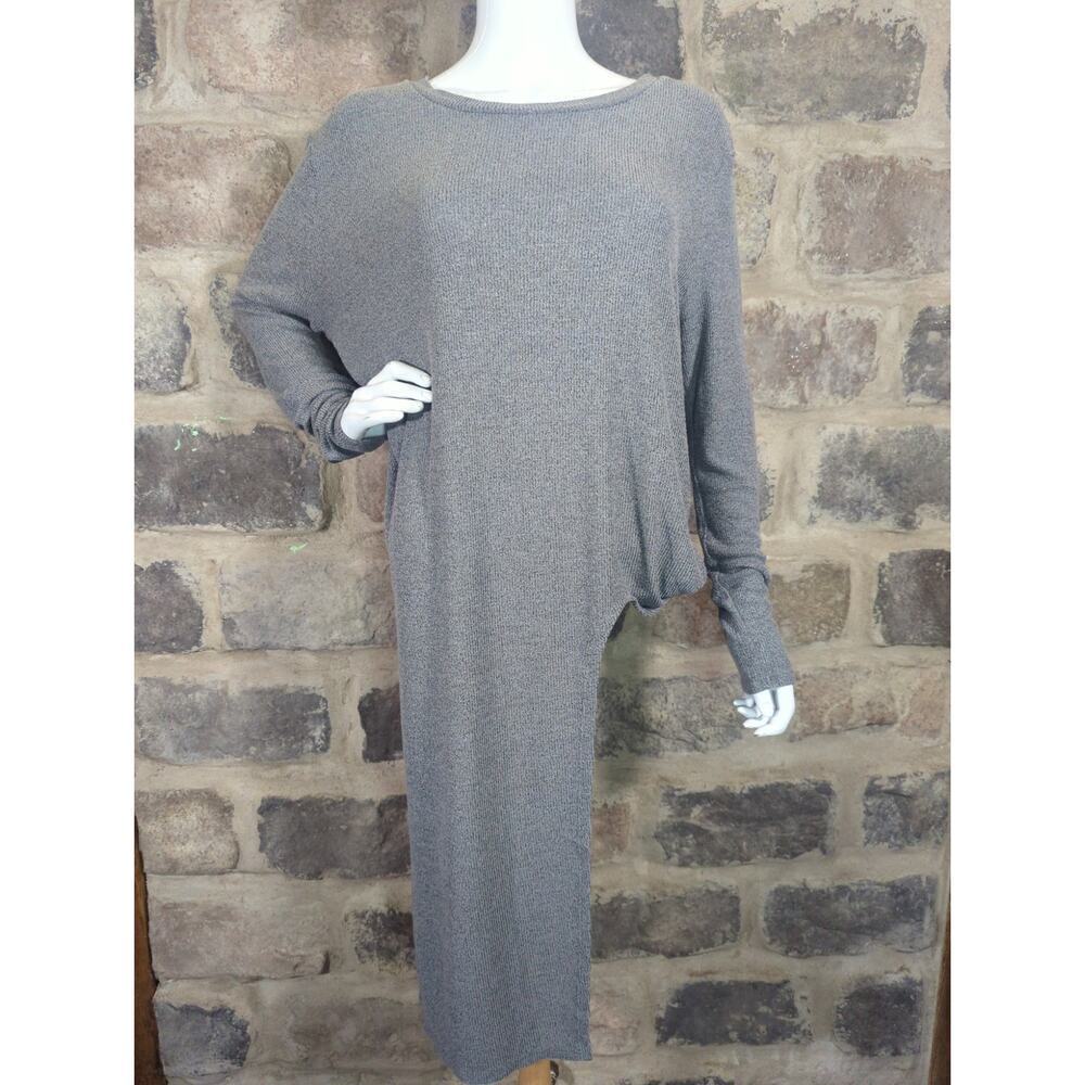 ASTR The Label Sweater Woman's Large Top Gray Side Tie Long Sleeve Lightweight
